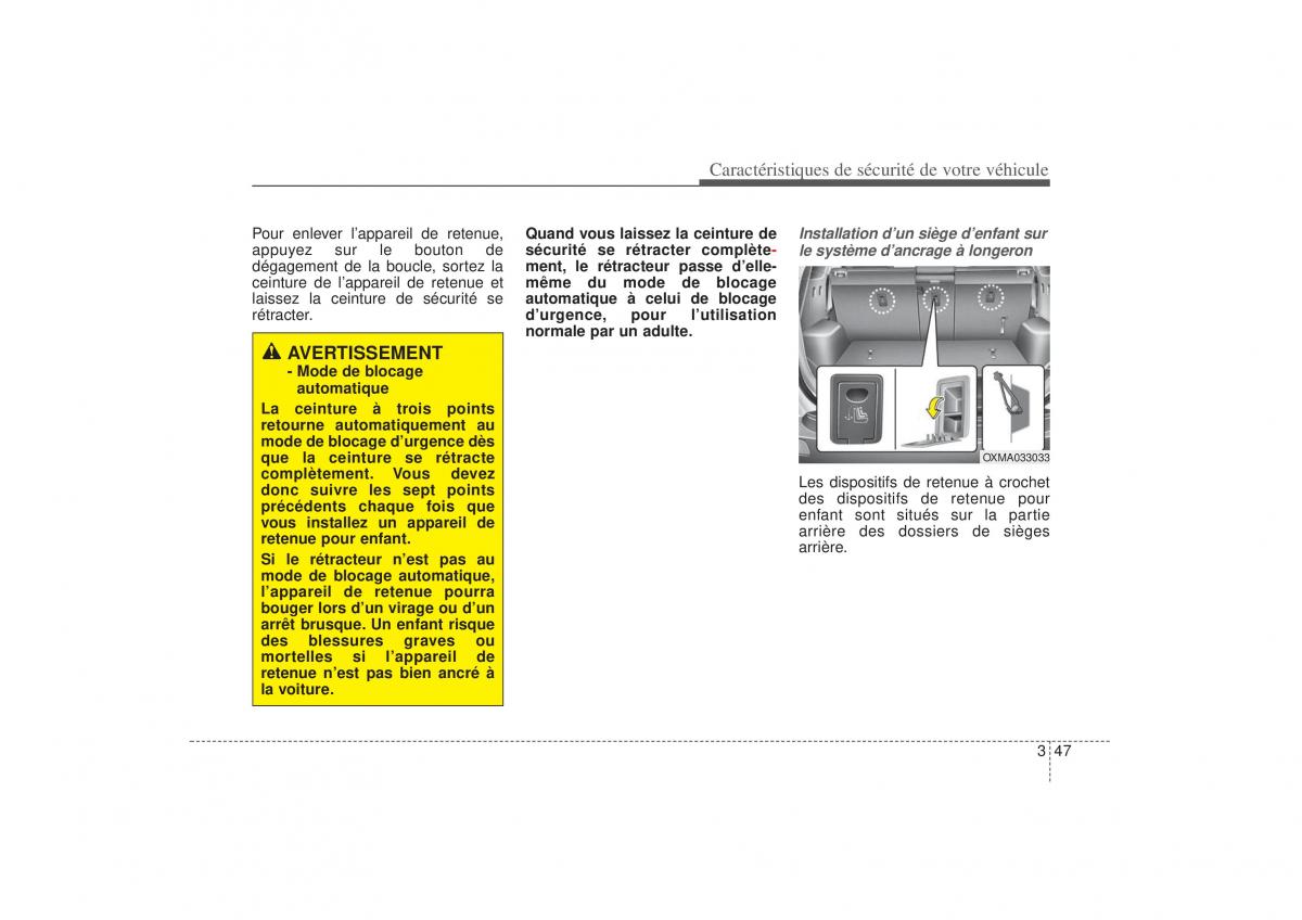 KIA Sorento II 2 manuel du proprietaire / page 70