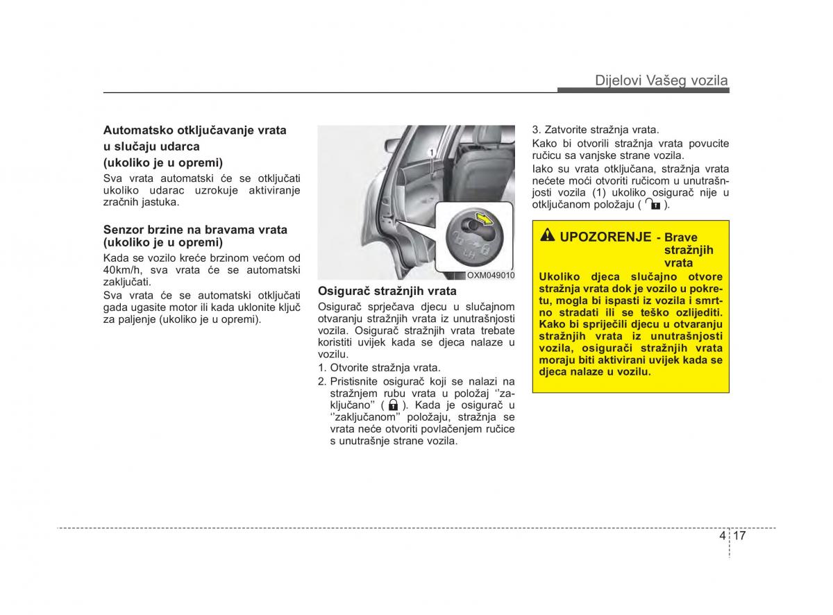 KIA Sorento II 2 vlasnicko uputstvo / page 95