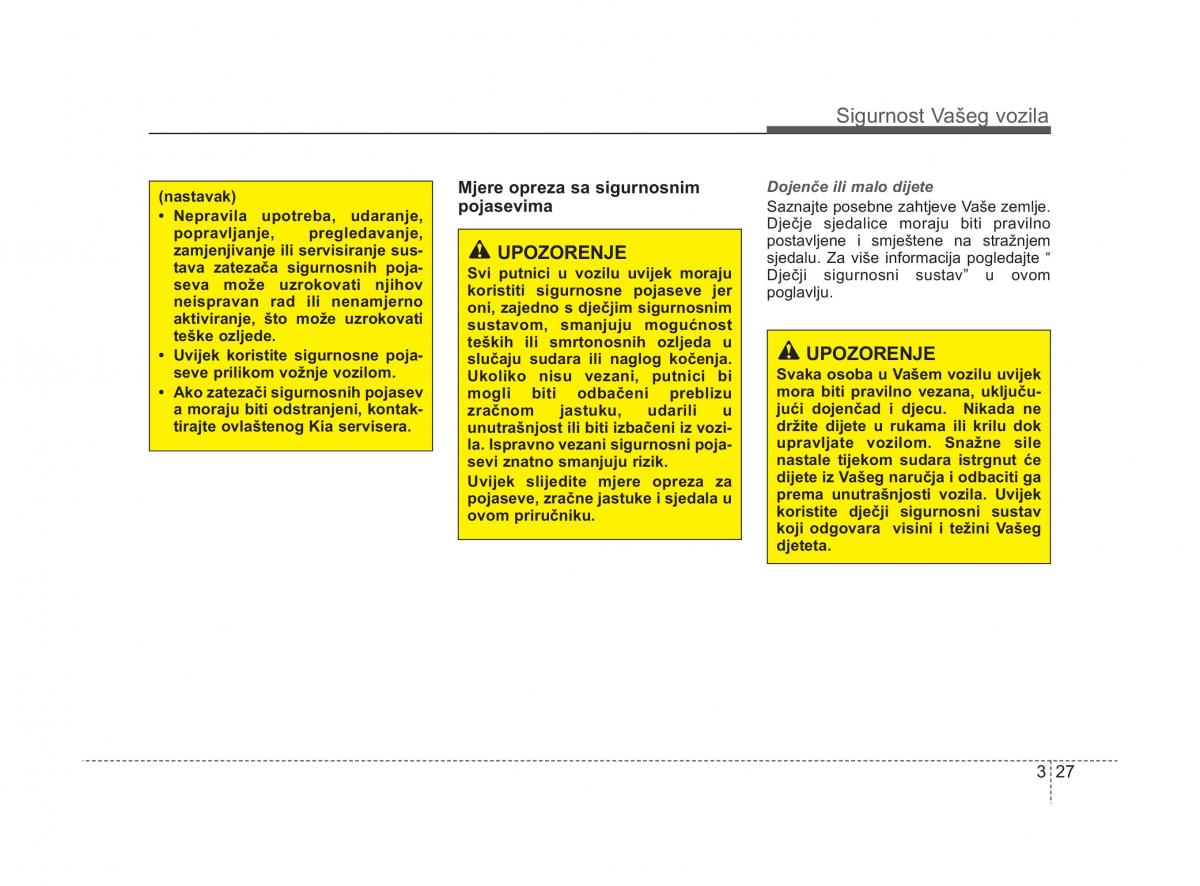 KIA Sorento II 2 vlasnicko uputstvo / page 43