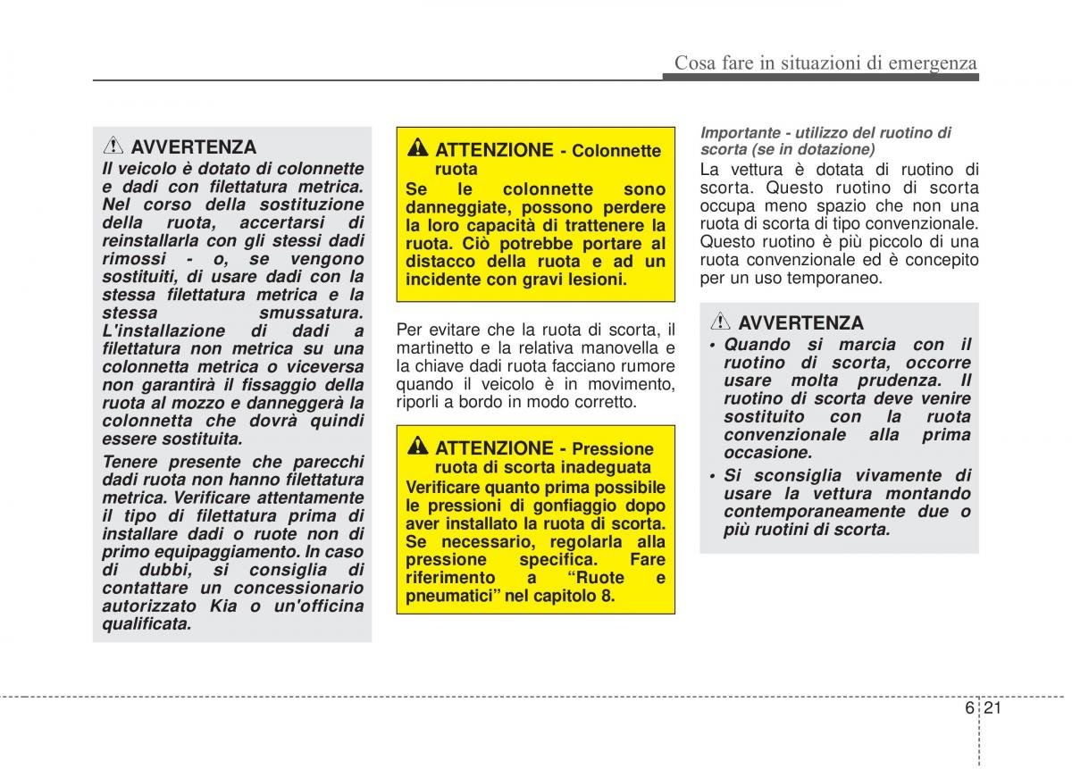 KIA Sorento II 2 manuale del proprietario / page 543