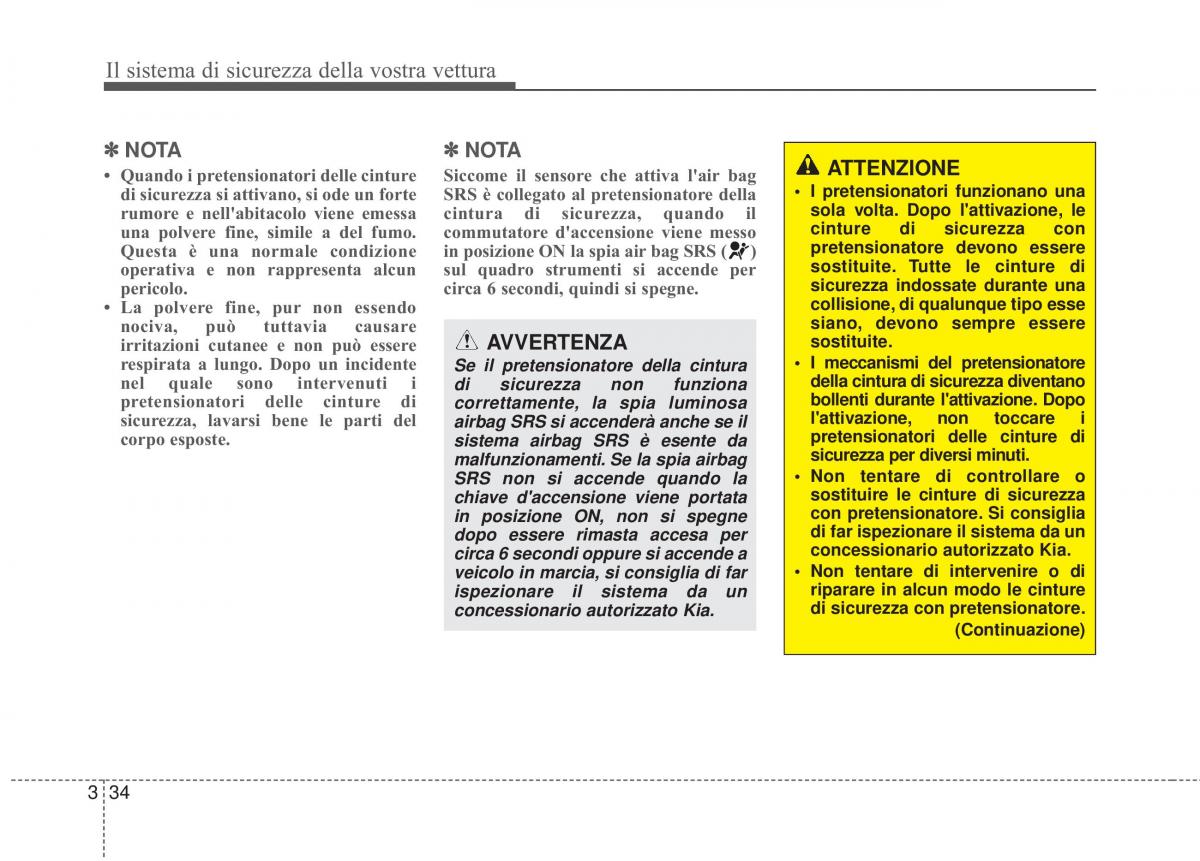 KIA Sorento II 2 manuale del proprietario / page 62