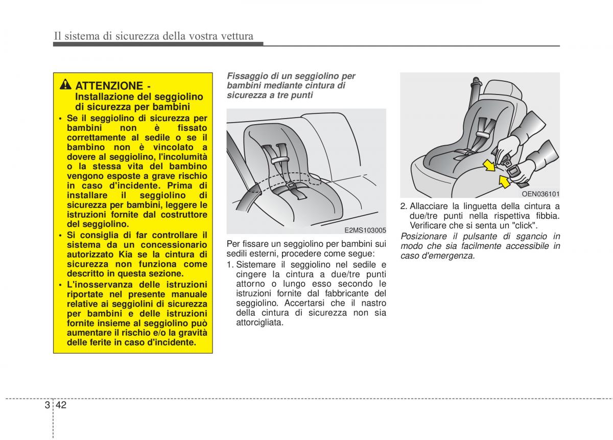 KIA Sorento II 2 manuale del proprietario / page 70