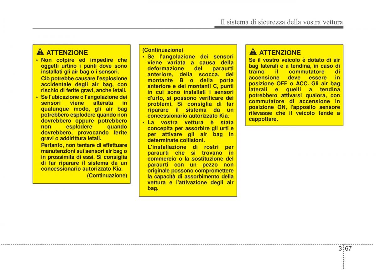 KIA Sorento II 2 manuale del proprietario / page 95