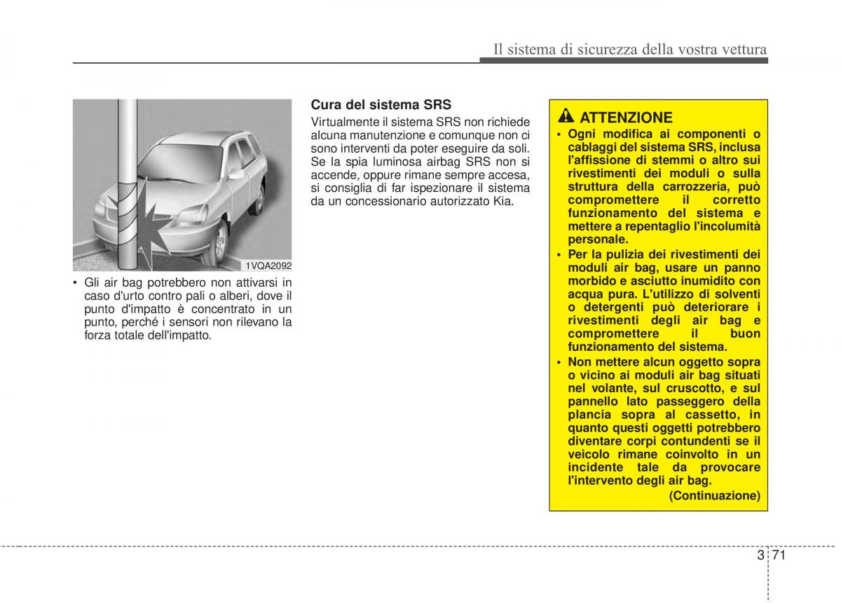 KIA Sorento II 2 manuale del proprietario / page 99