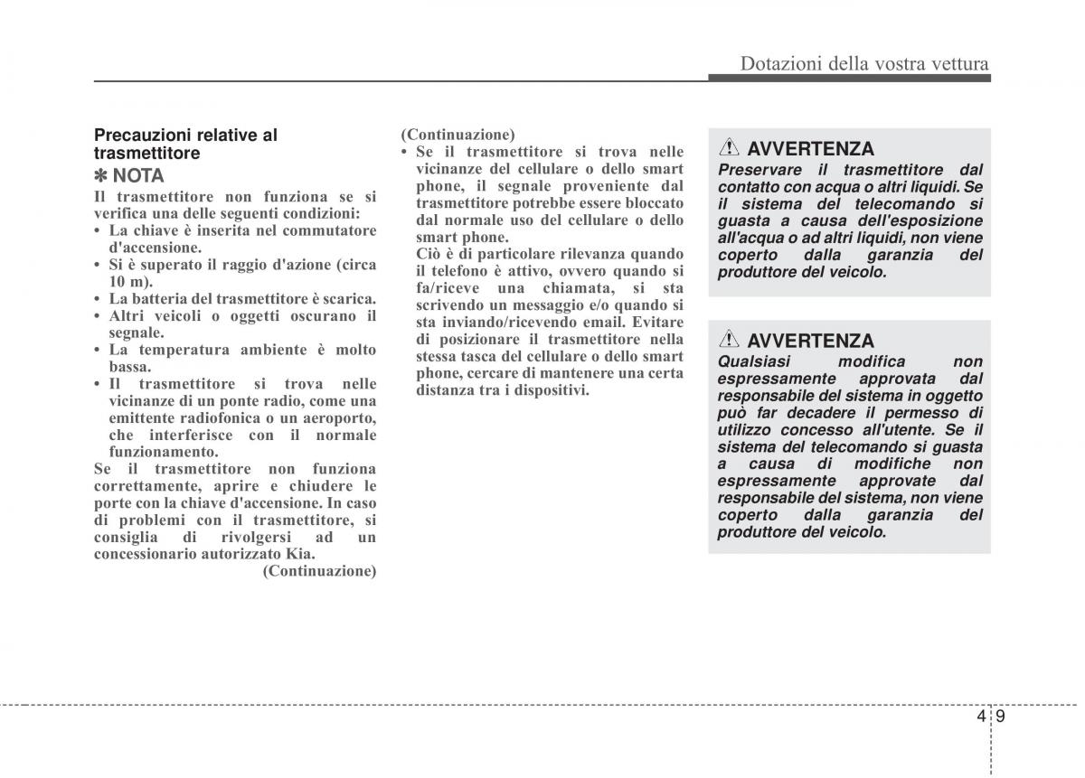 KIA Sorento II 2 manuale del proprietario / page 112