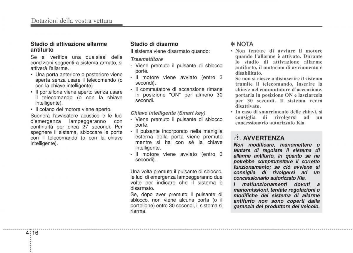 KIA Sorento II 2 manuale del proprietario / page 119