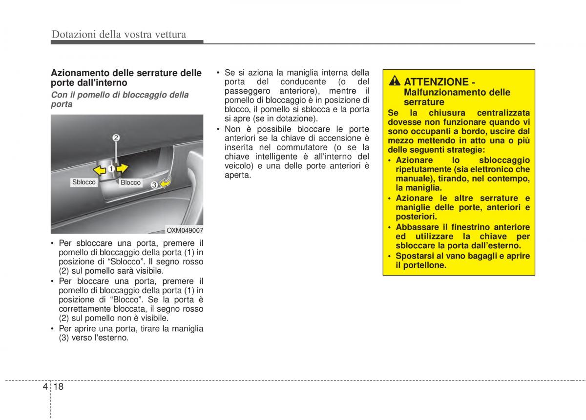 KIA Sorento II 2 manuale del proprietario / page 121