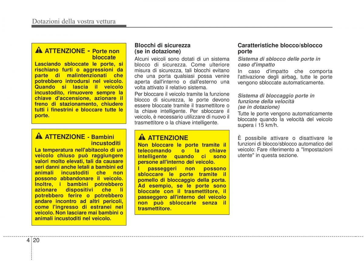 KIA Sorento II 2 manuale del proprietario / page 123