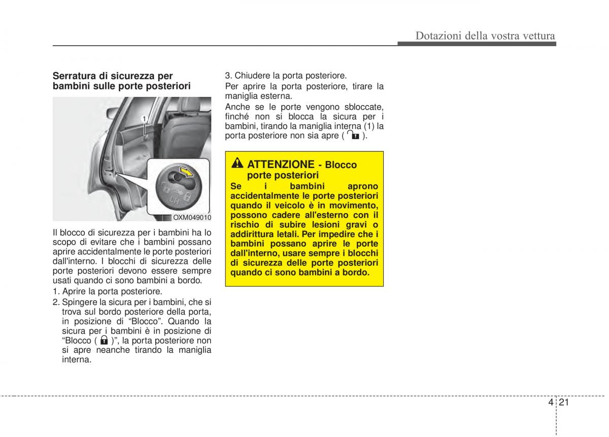 KIA Sorento II 2 manuale del proprietario / page 124