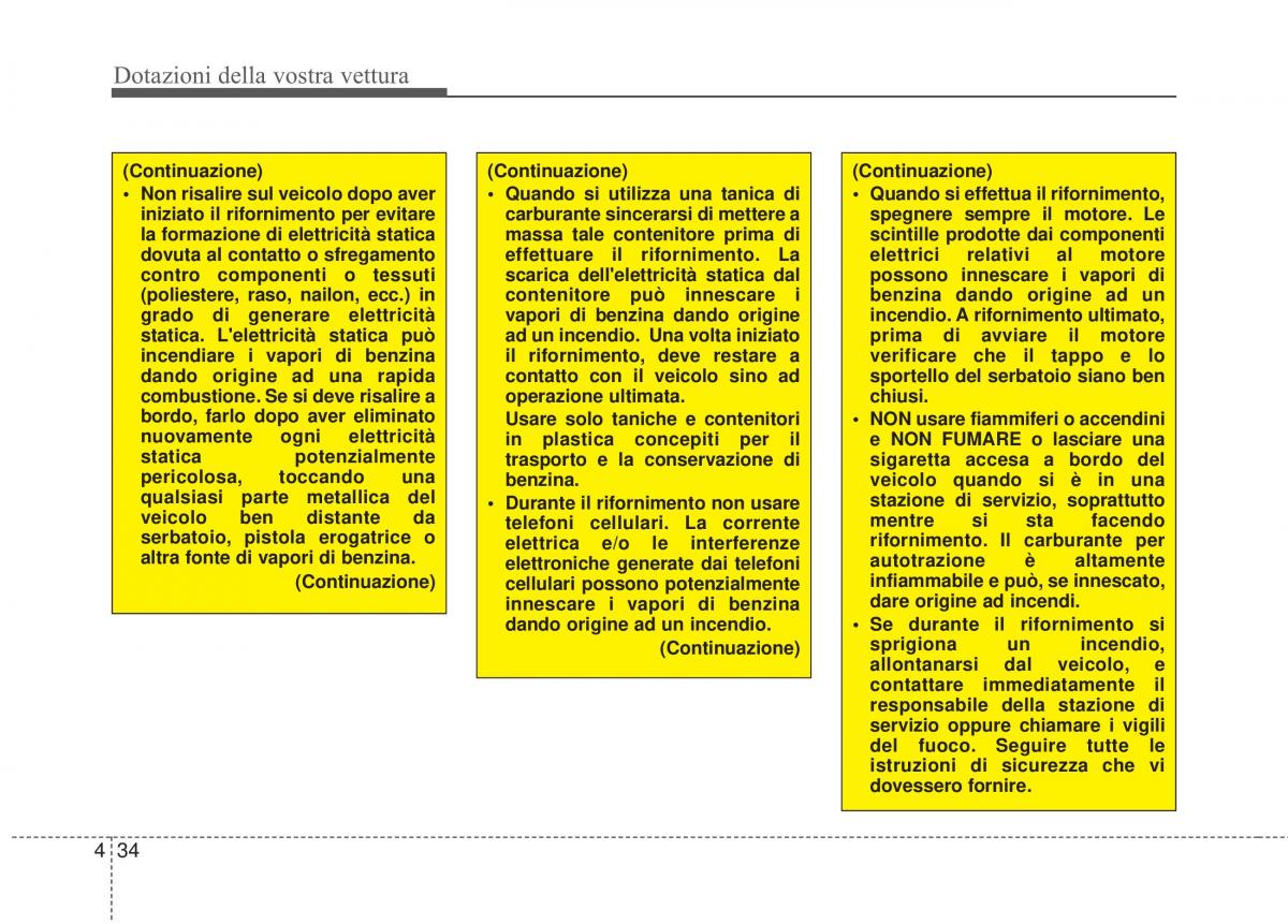 KIA Sorento II 2 manuale del proprietario / page 137