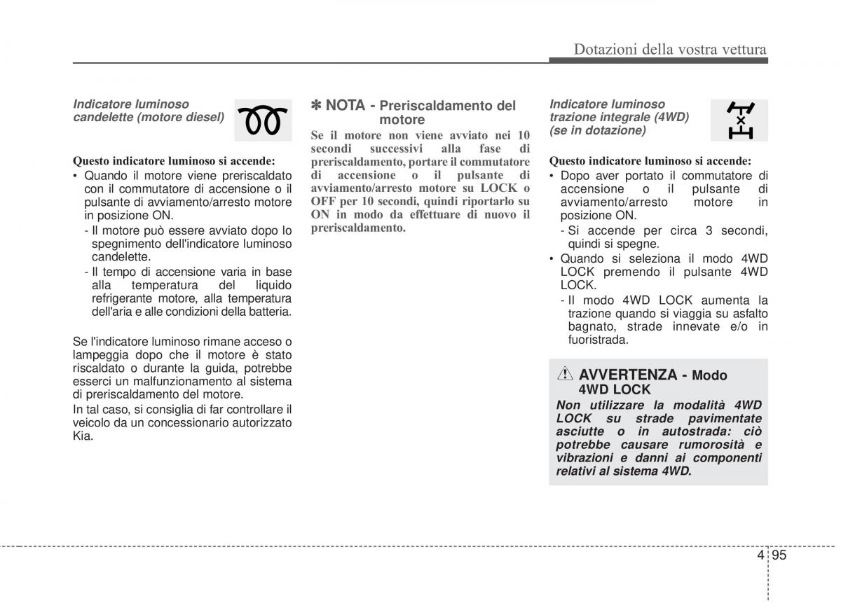 KIA Sorento II 2 manuale del proprietario / page 198