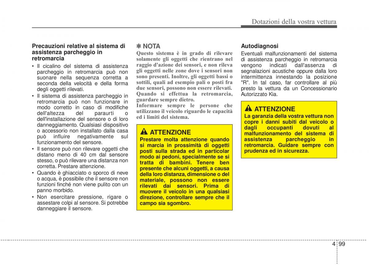 KIA Sorento II 2 manuale del proprietario / page 202