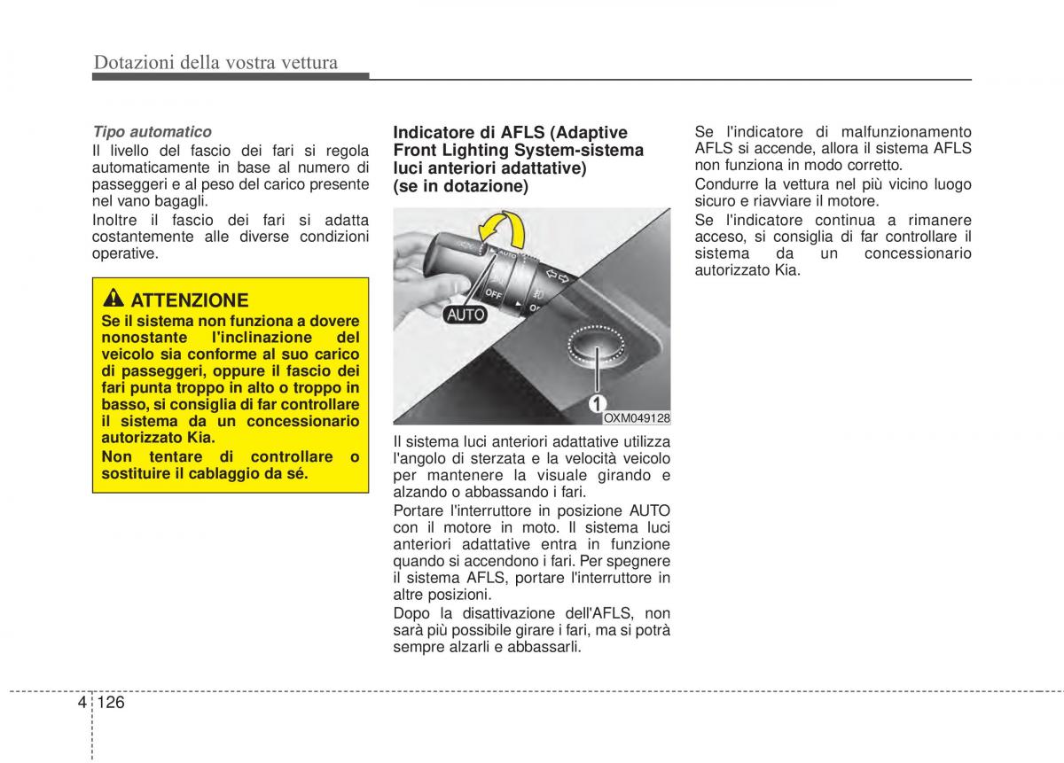 KIA Sorento II 2 manuale del proprietario / page 229