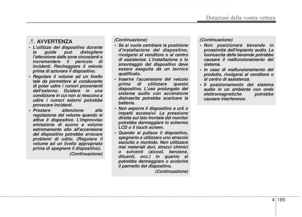 KIA Sorento II 2 manuale del proprietario / page 288