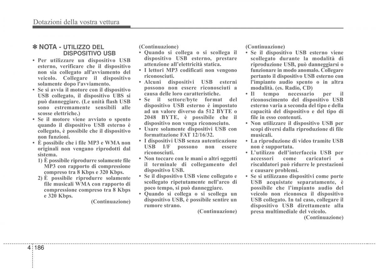 KIA Sorento II 2 manuale del proprietario / page 289