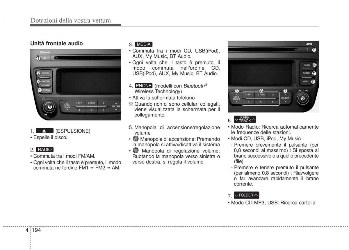 KIA Sorento II 2 manuale del proprietario / page 297