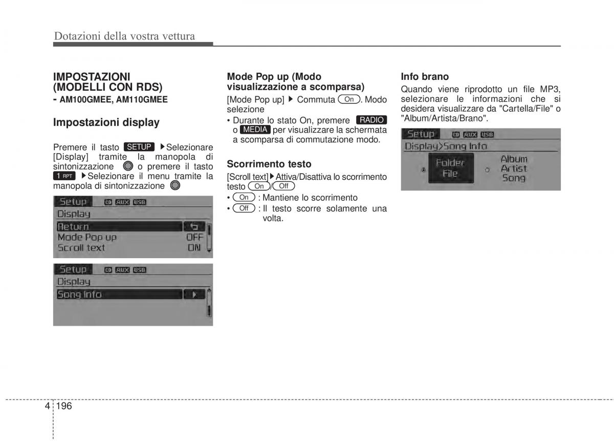 KIA Sorento II 2 manuale del proprietario / page 299