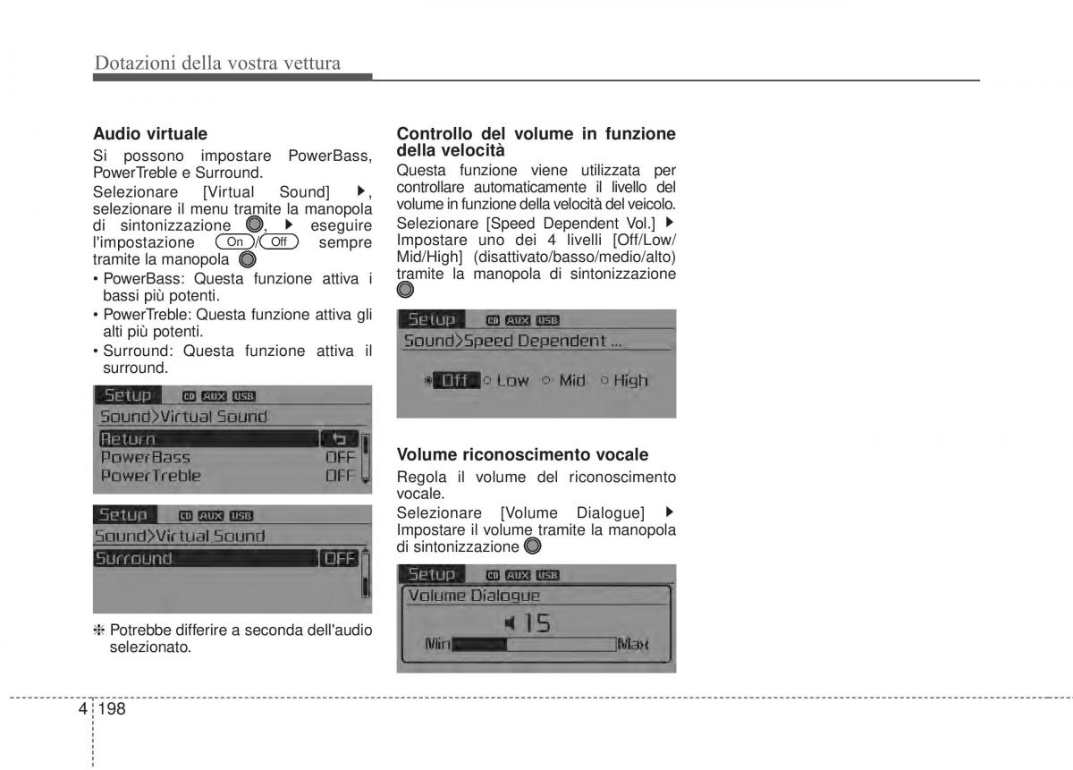 KIA Sorento II 2 manuale del proprietario / page 301