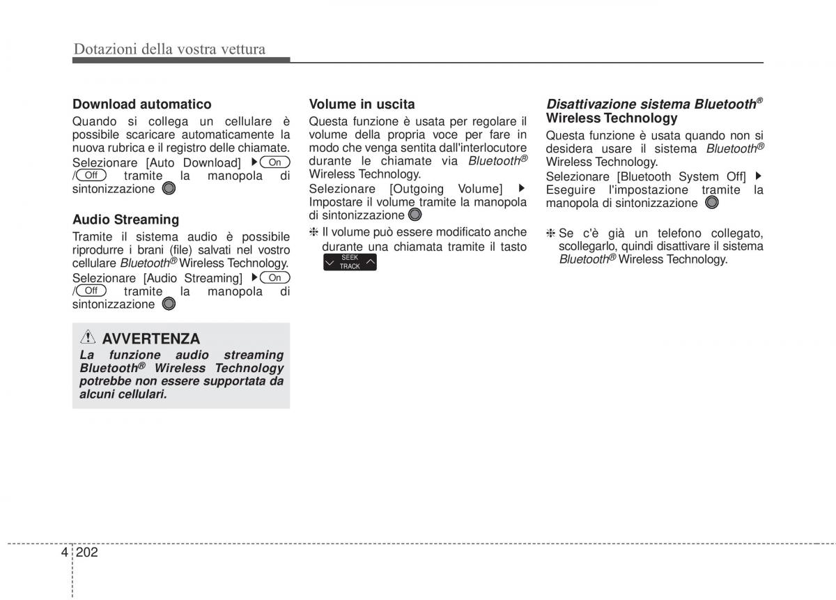 KIA Sorento II 2 manuale del proprietario / page 305