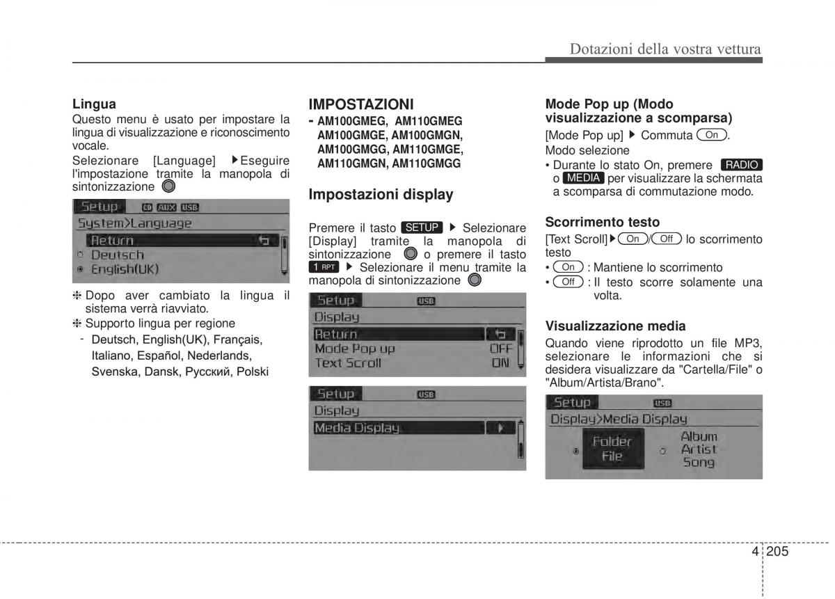 KIA Sorento II 2 manuale del proprietario / page 308