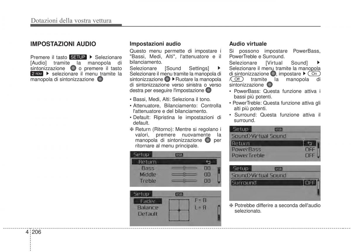 KIA Sorento II 2 manuale del proprietario / page 309