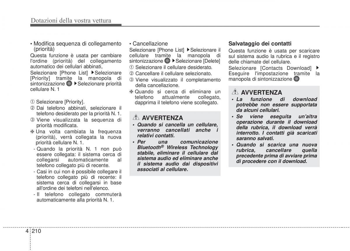 KIA Sorento II 2 manuale del proprietario / page 313