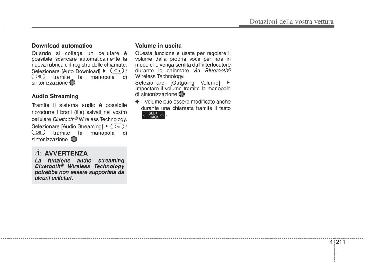 KIA Sorento II 2 manuale del proprietario / page 314