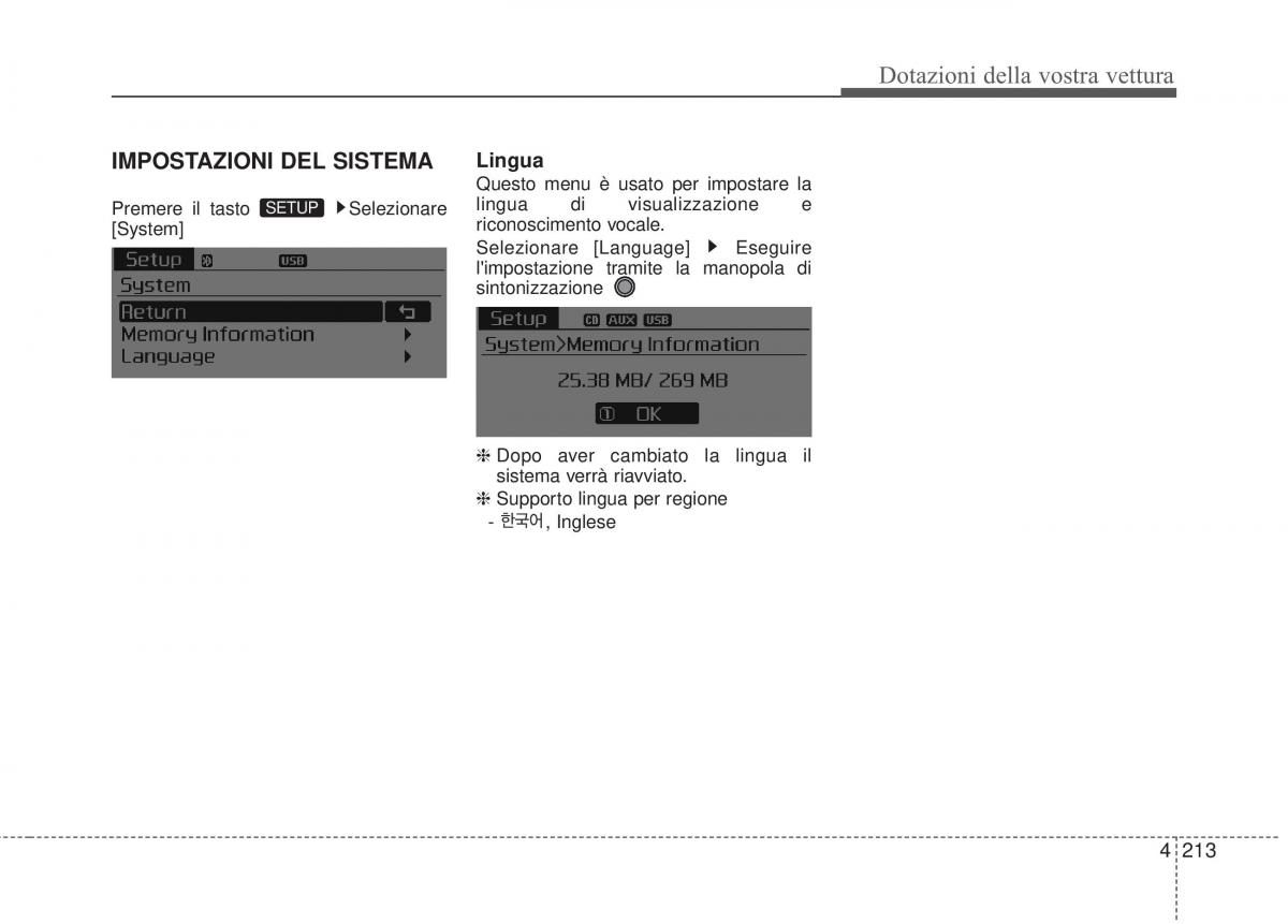 KIA Sorento II 2 manuale del proprietario / page 316