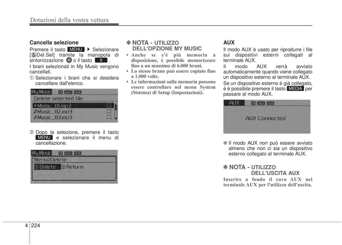 KIA Sorento II 2 manuale del proprietario / page 327