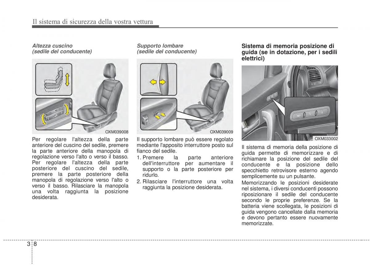 KIA Sorento II 2 manuale del proprietario / page 36