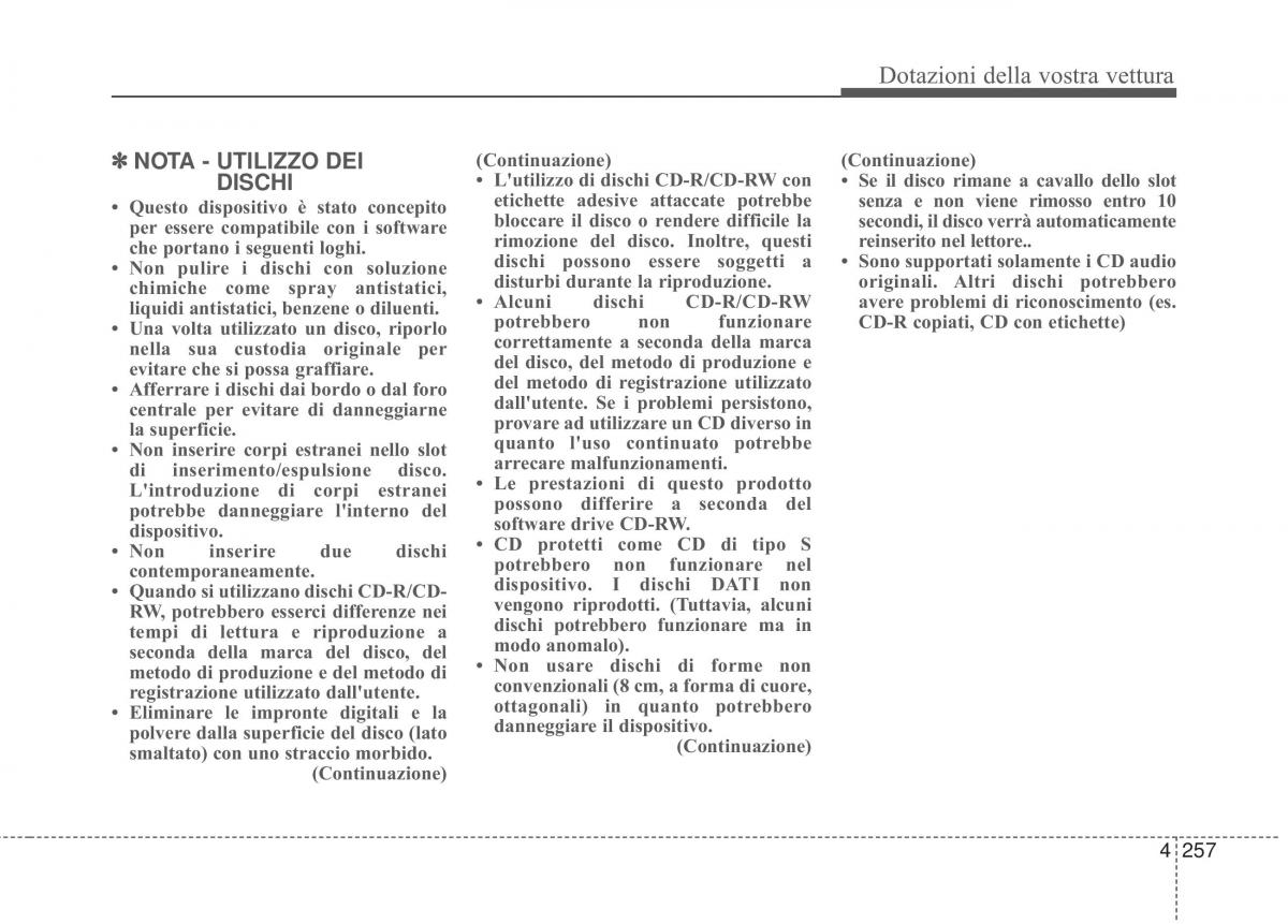 KIA Sorento II 2 manuale del proprietario / page 360