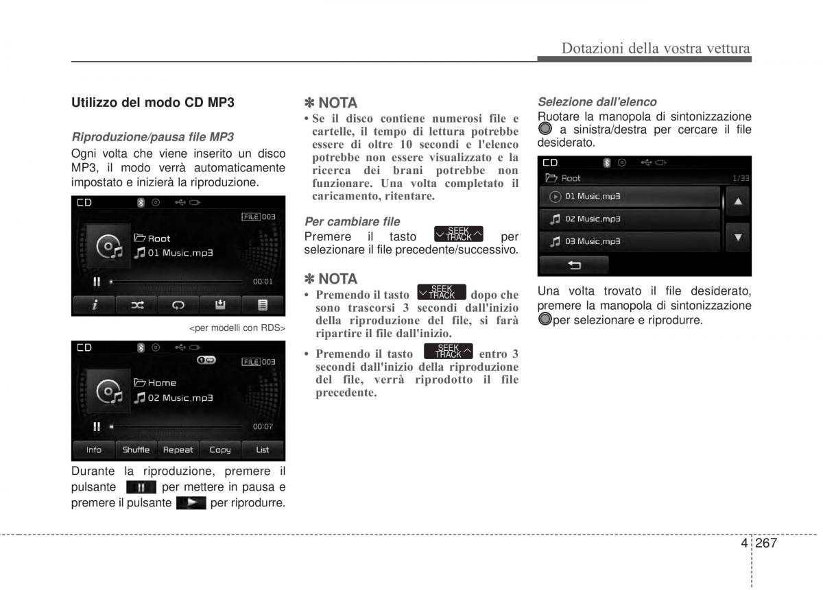 KIA Sorento II 2 manuale del proprietario / page 370