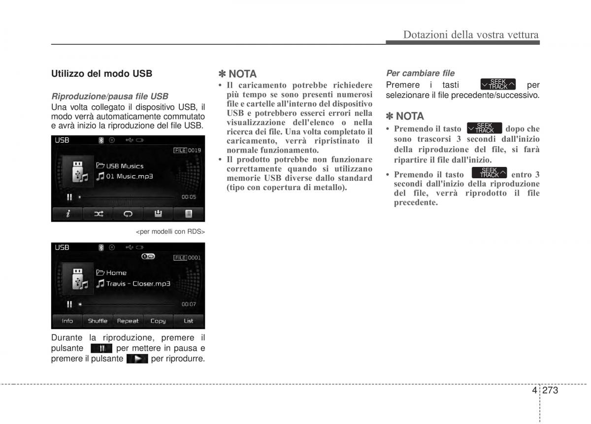 KIA Sorento II 2 manuale del proprietario / page 376