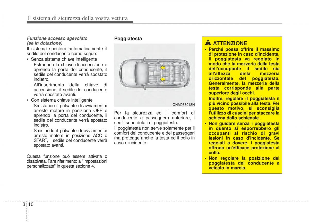 KIA Sorento II 2 manuale del proprietario / page 38