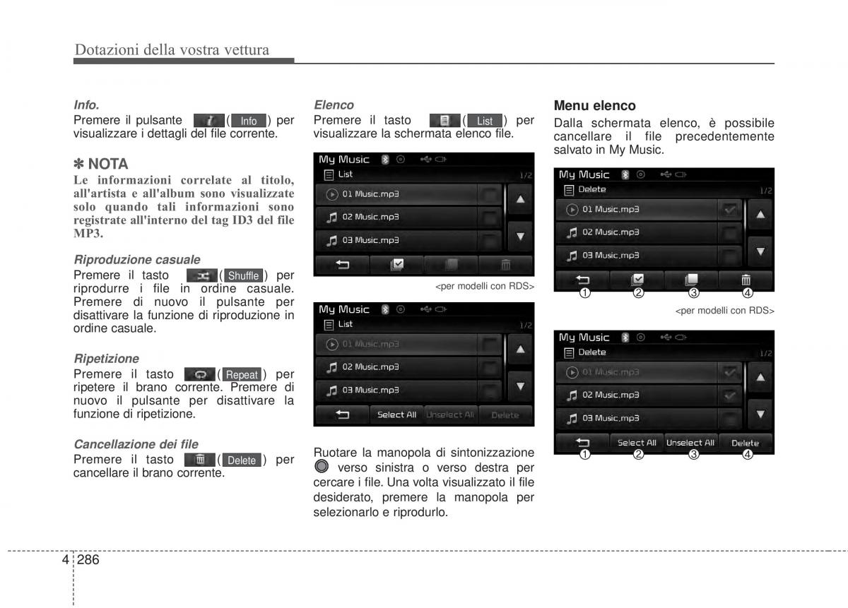 KIA Sorento II 2 manuale del proprietario / page 389