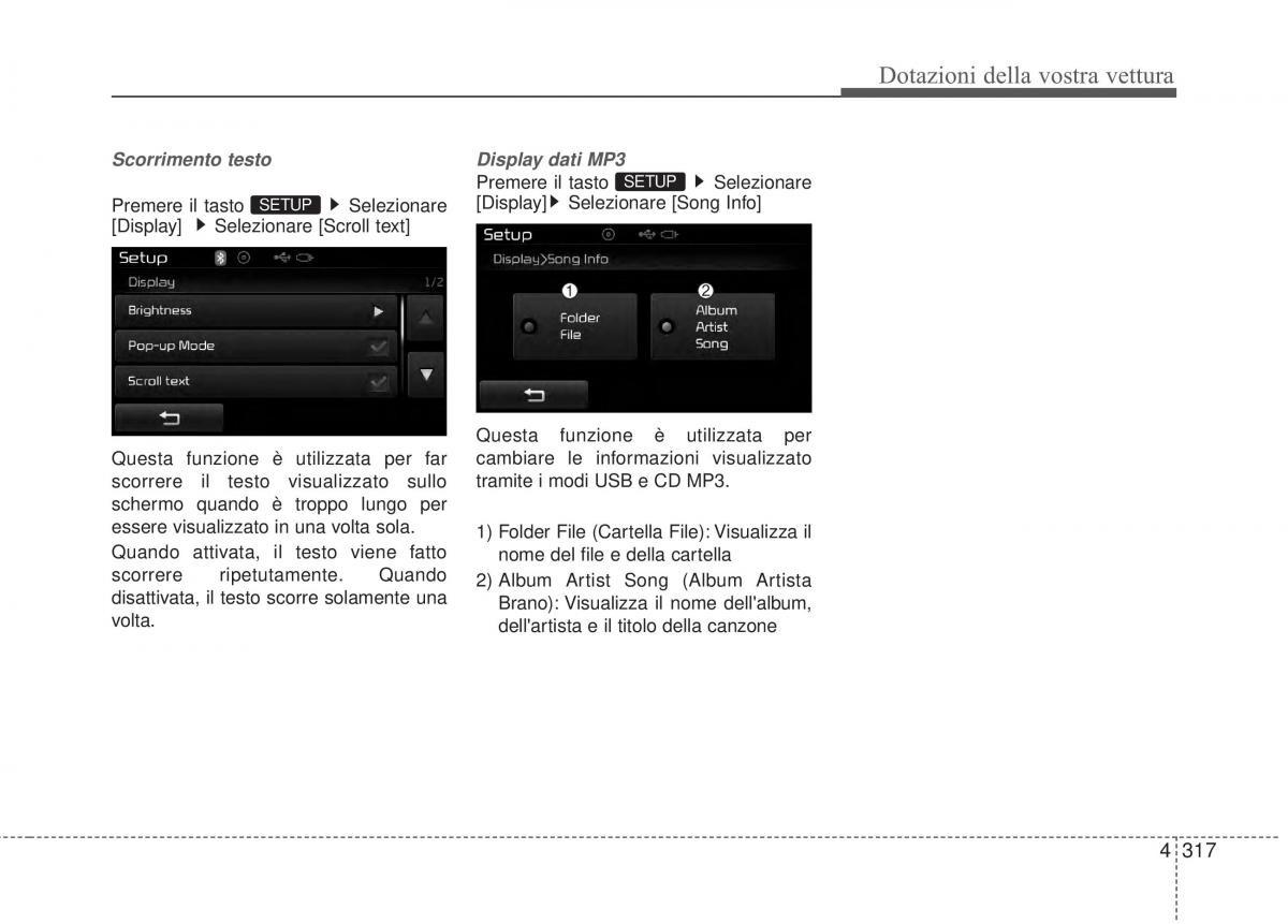 KIA Sorento II 2 manuale del proprietario / page 420