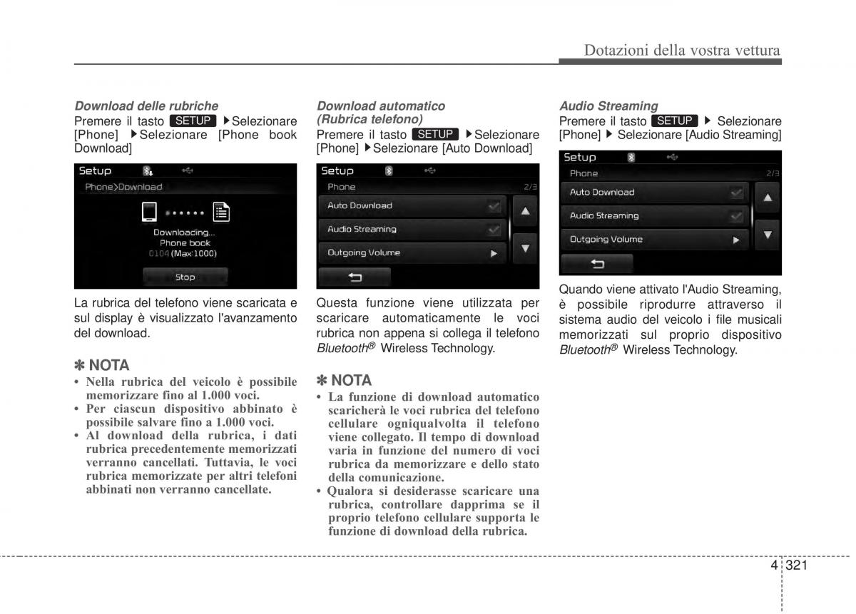 KIA Sorento II 2 manuale del proprietario / page 424