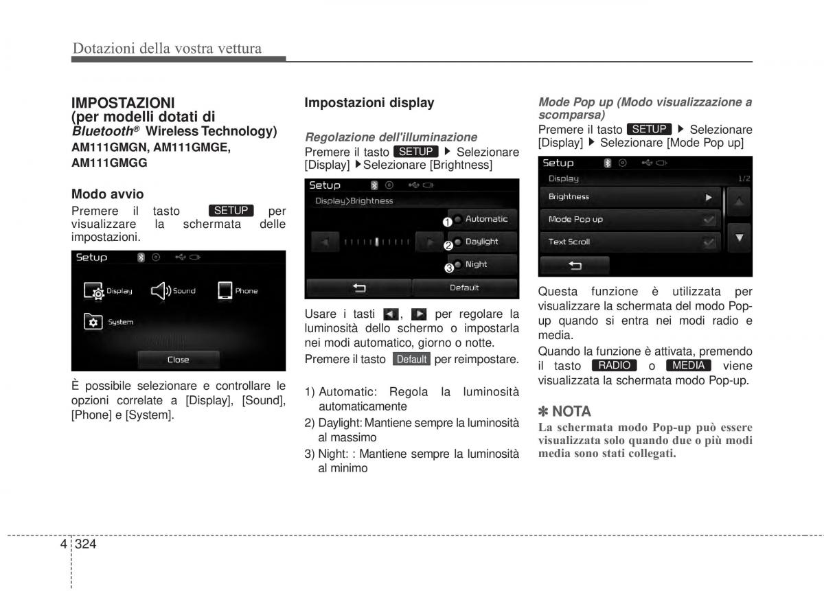 KIA Sorento II 2 manuale del proprietario / page 427