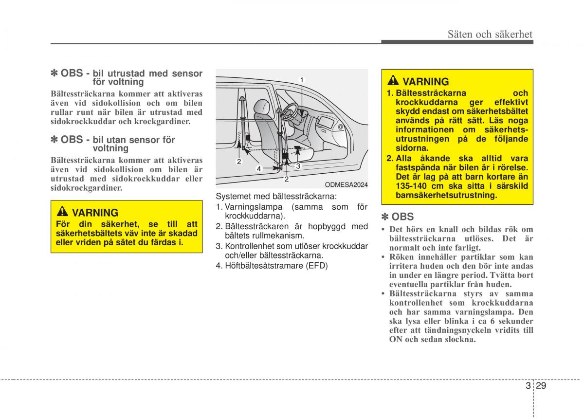 KIA Sorento II 2 instruktionsbok / page 57