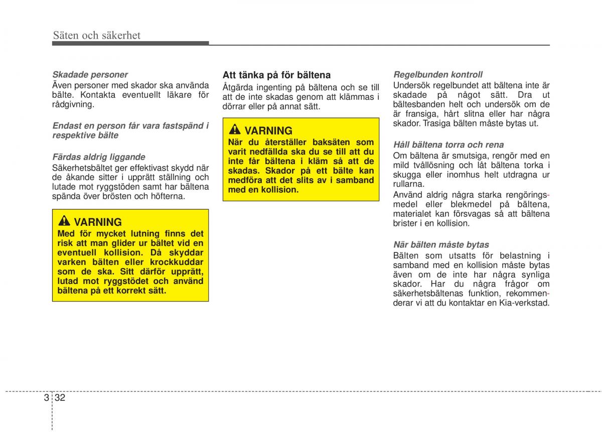 KIA Sorento II 2 instruktionsbok / page 60