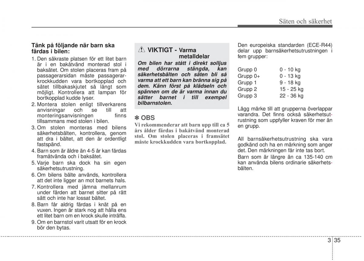 KIA Sorento II 2 instruktionsbok / page 63