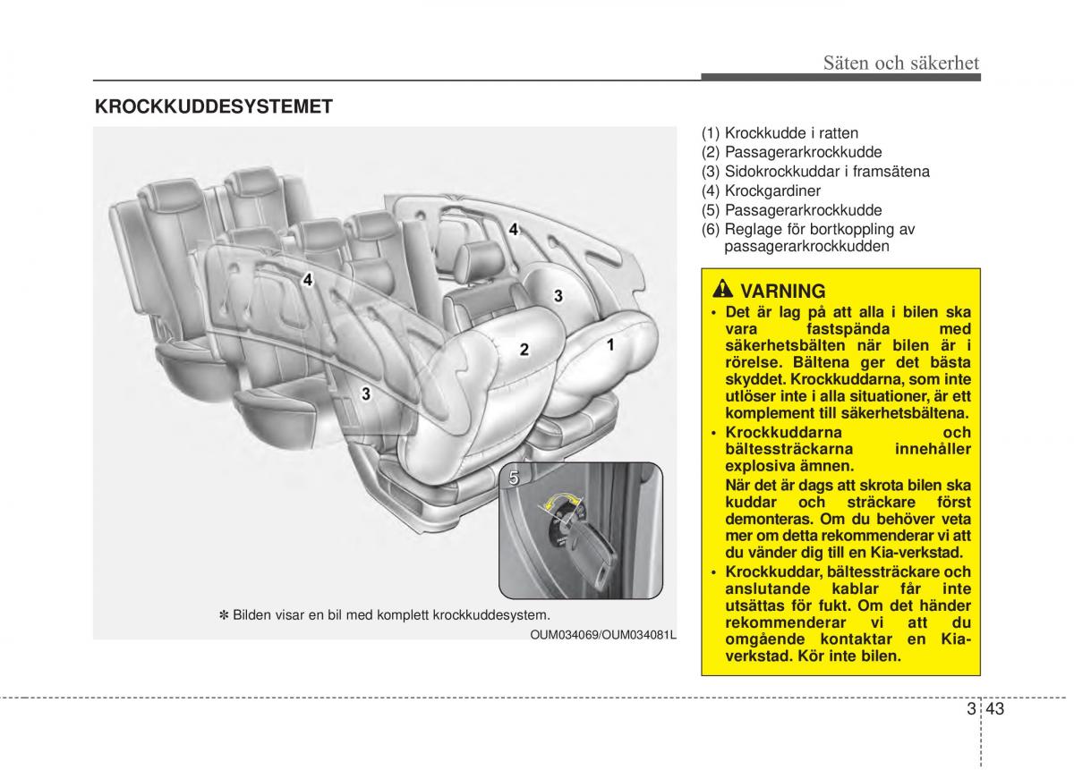 KIA Sorento II 2 instruktionsbok / page 71