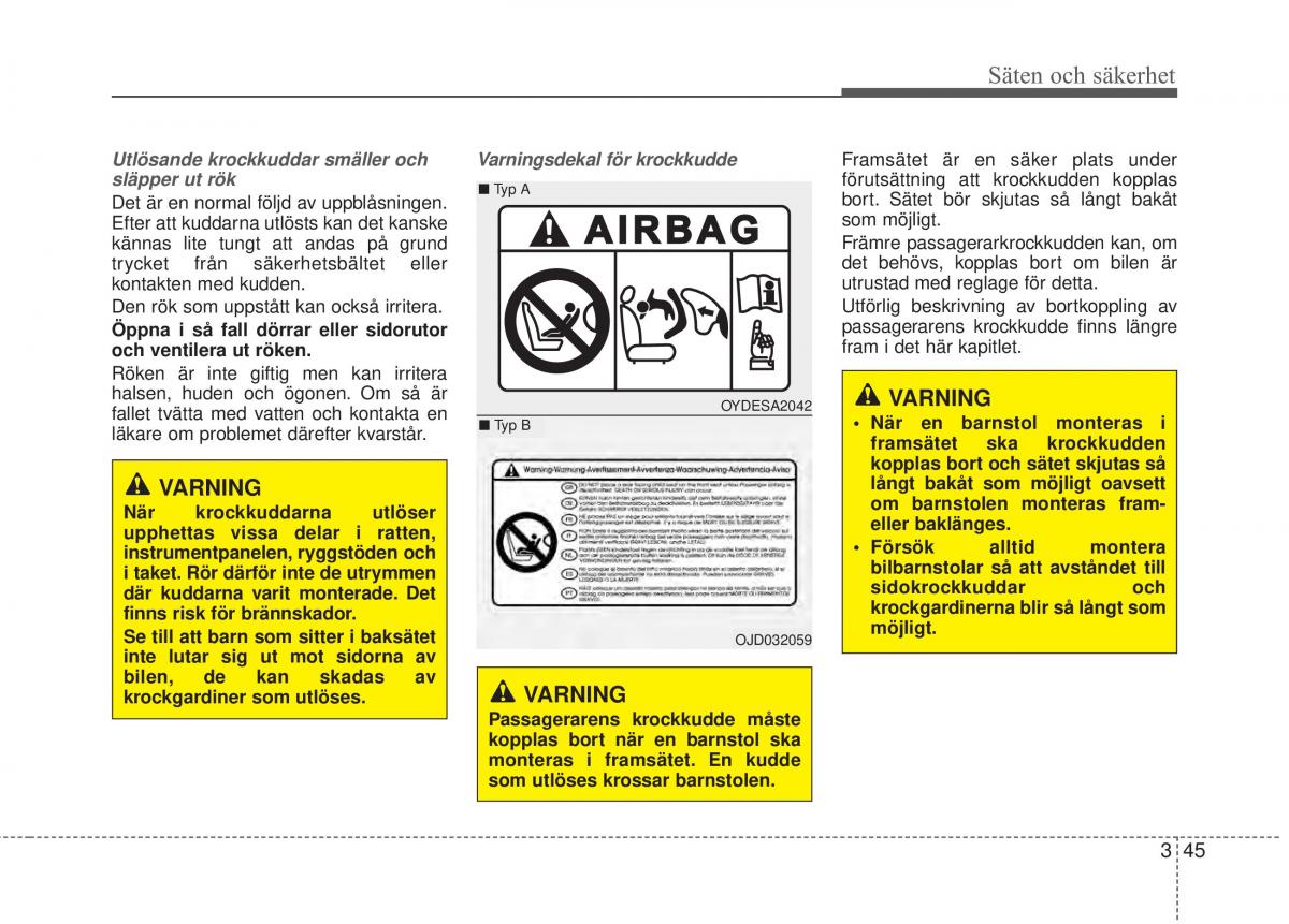 KIA Sorento II 2 instruktionsbok / page 73