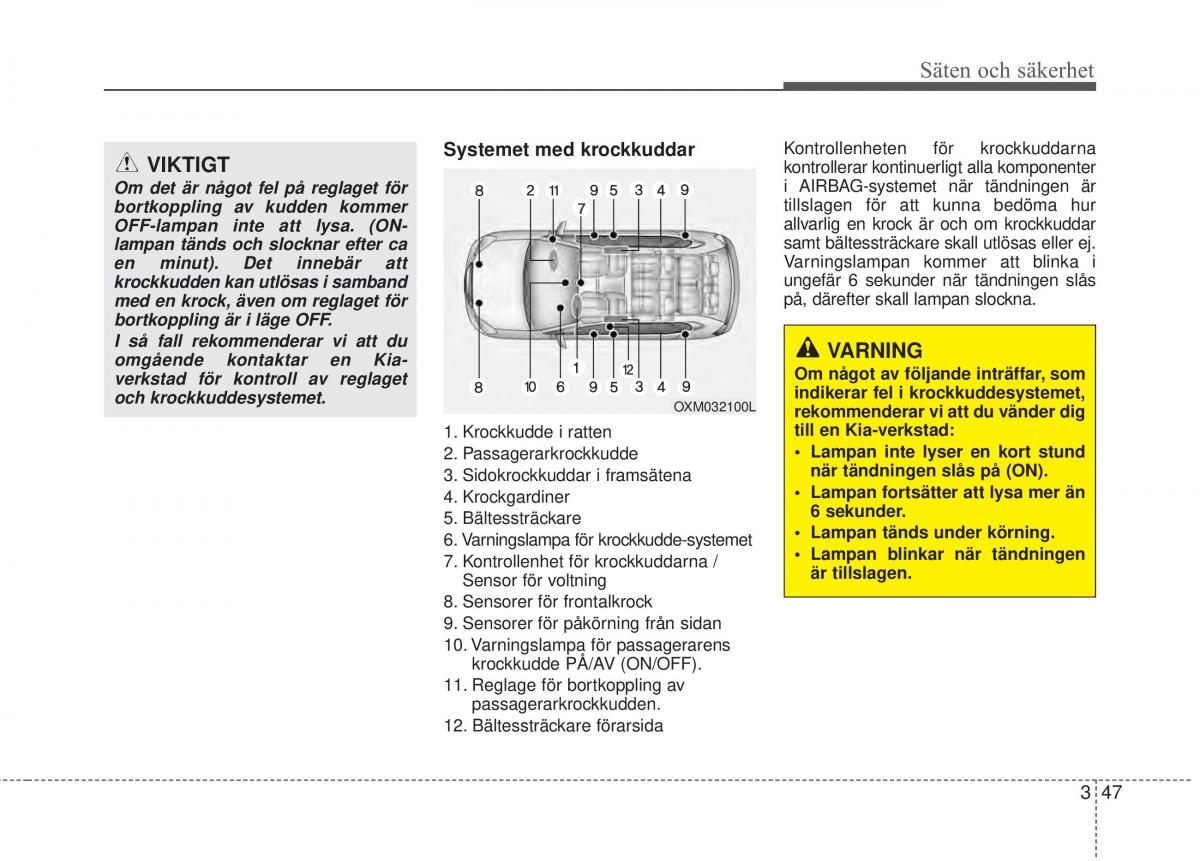 KIA Sorento II 2 instruktionsbok / page 75