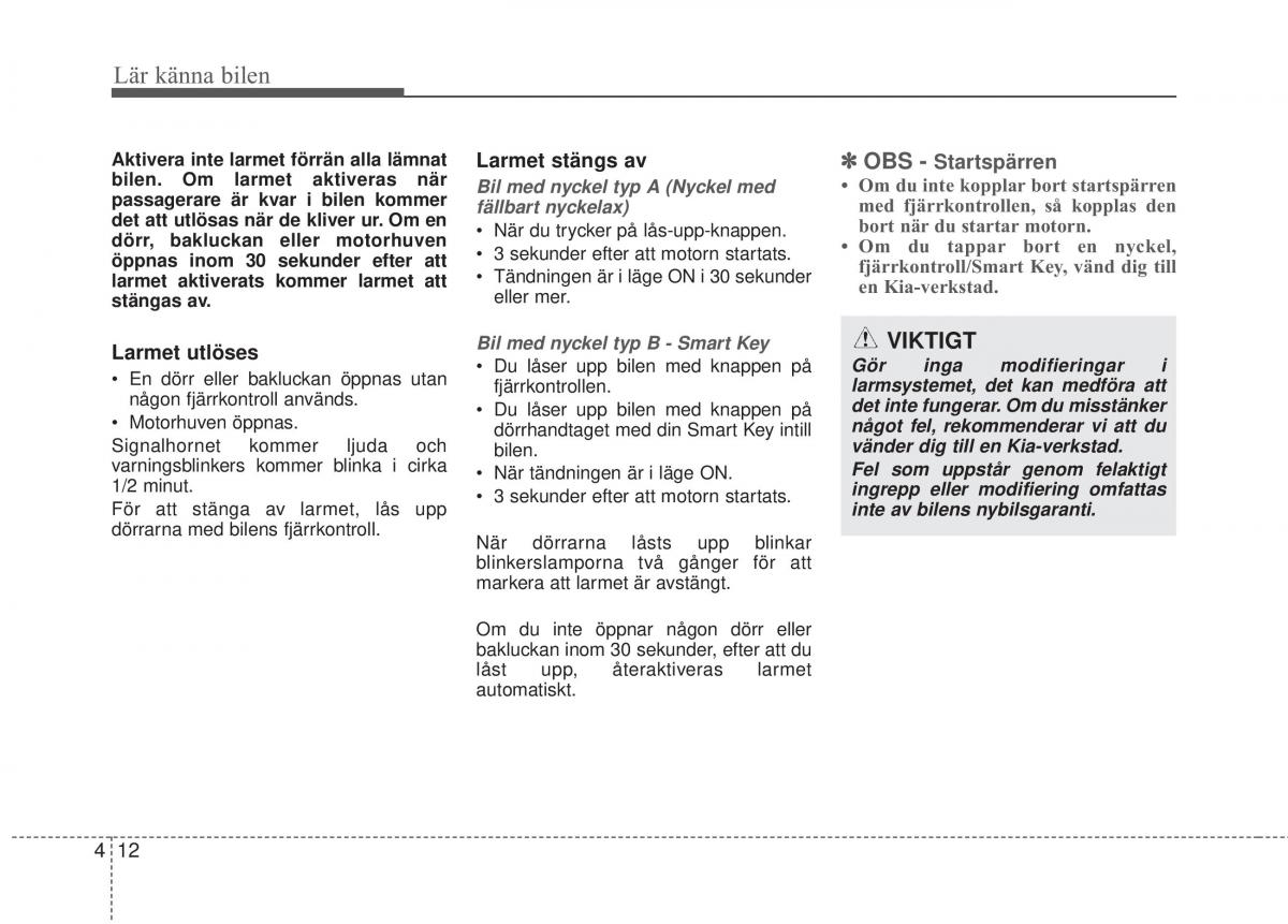 KIA Sorento II 2 instruktionsbok / page 105