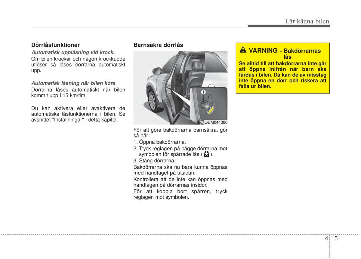 KIA Sorento II 2 instruktionsbok / page 108