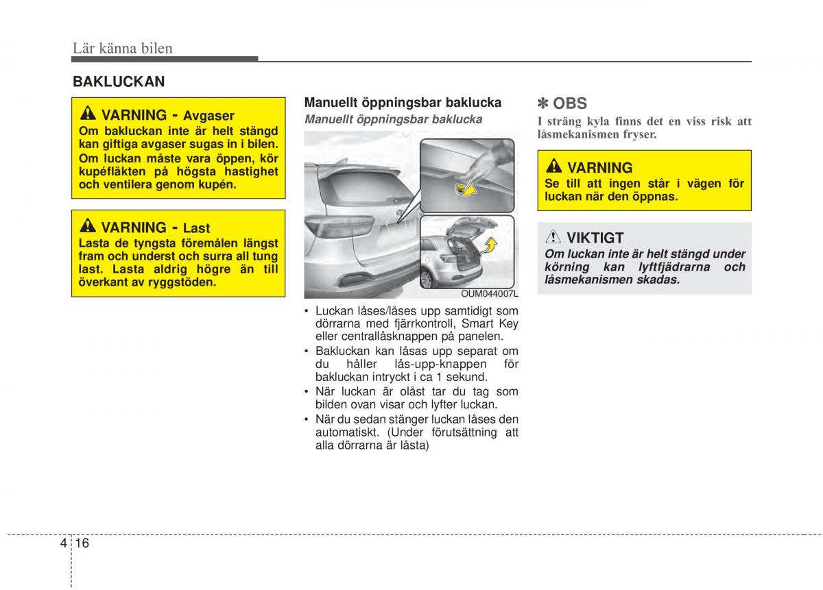 KIA Sorento II 2 instruktionsbok / page 109