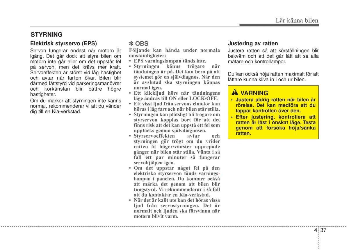 KIA Sorento II 2 instruktionsbok / page 130