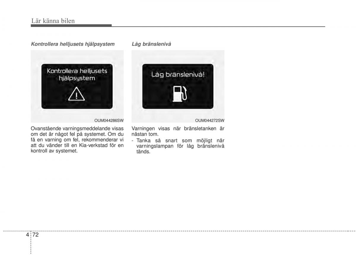 KIA Sorento II 2 instruktionsbok / page 165