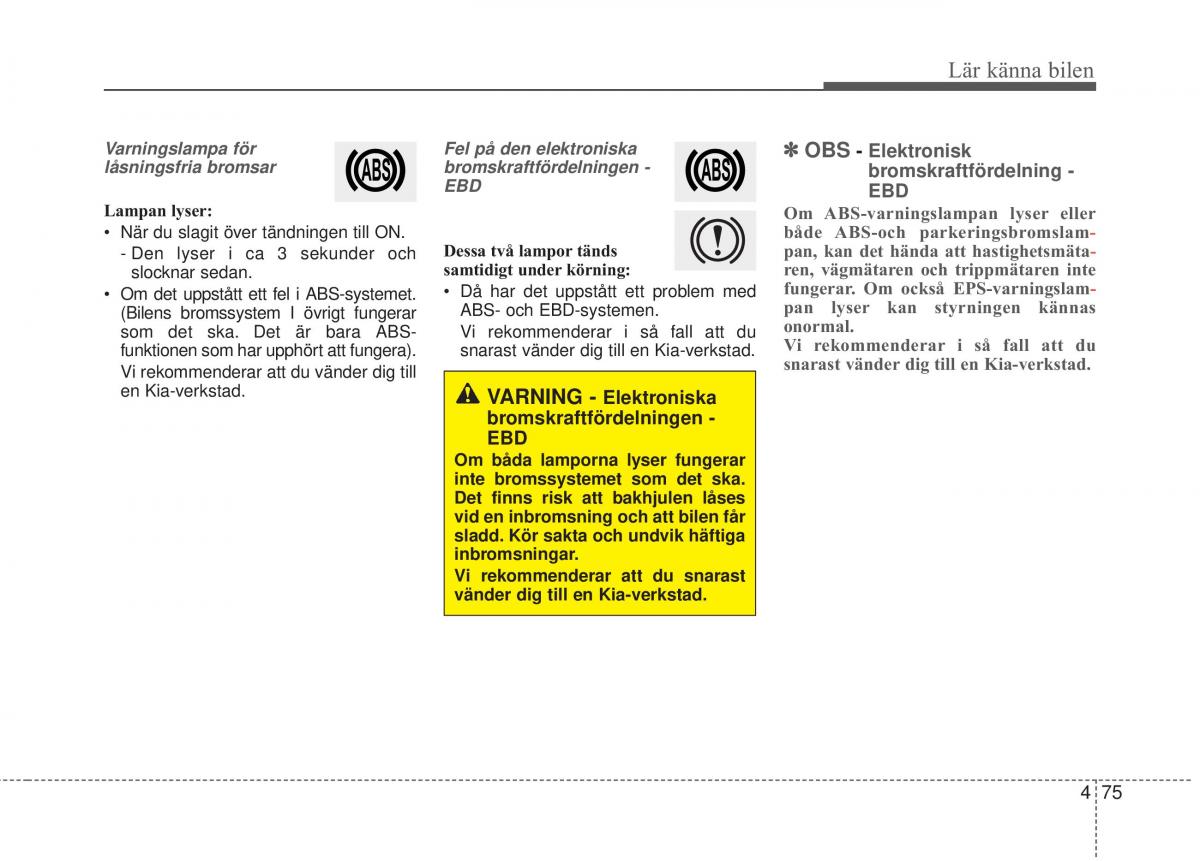 KIA Sorento II 2 instruktionsbok / page 168